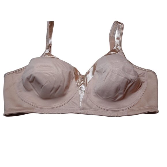 Playtex Full Figure 18 Hour Sleek & Smooth Wireless Bra Size 44C Nude 4803 - Picture 2 of 10